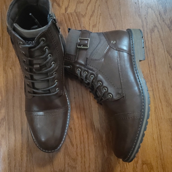 Steve Madden Dark Brown Leather Boots - Picture 3 of 8